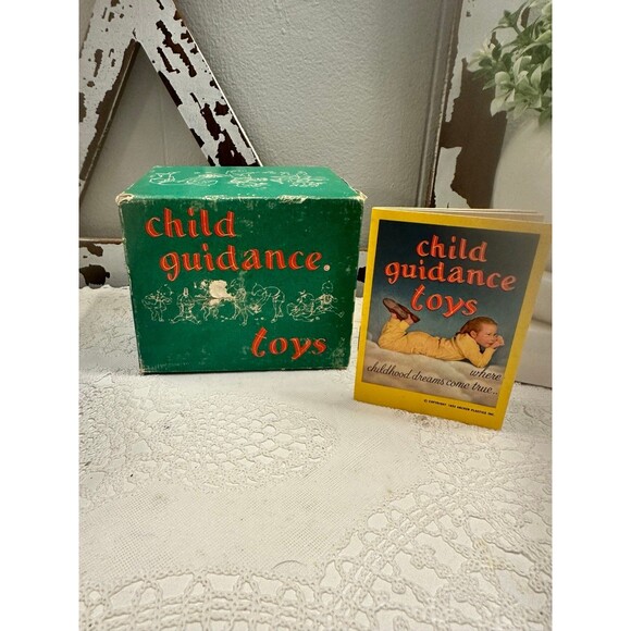 Vintage 1953 Child Guidance Nesting Hexagon Animal Blocks Complete W/Box & Book - Picture 2 of 10